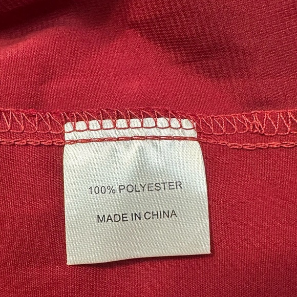 JessaKae Red Ruffled Midi Dress with Flutter Sleeves 100% Polyester - Picture 5 of 13